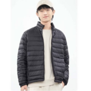 京东百亿补贴：YANXUAN 网易严选 男士短款羽绒服 85%白鸭绒 玄墨黑
