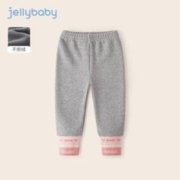 JELLYBABY 杰里贝比女童打底裤宝宝秋季女宝加绒长裤小童秋装外穿儿童裤子秋 花灰 120CM