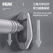 匹克（PEAK）门上单杠免打孔家用墙体室内引体向上器家庭单杆锻炼健身器材 银灰色中款+吊环【安装距离95-130CM】