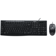 罗技（Logitech） MK200 有线键鼠套装 办公键鼠 黑色 全尺寸键盘 黑色