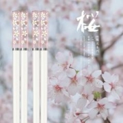 宏家 樱花合金筷 5双装 24cm