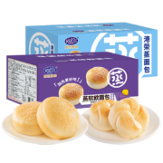 港荣 蒸面包 淡奶味460g+紫薯味460g共920g