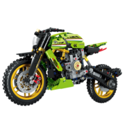 哲高 积木拼装玩具摩托车越野山地科技机械组模型男孩生日礼物 城市摩托2-640颗粒-QL1259
