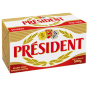 总统（President）法国进口发酵型动脂黄油 淡味 500g一块  早餐 面包 烘焙原料