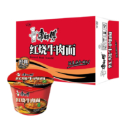 康师傅 经典红烧牛肉面 12桶