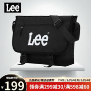 Lee 单肩包邮斜挎潮流时尚大容量 黑色升级版