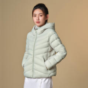 TANBOER 坦博尔 连帽轻薄羽绒服女短款休闲百搭便携可收纳外套