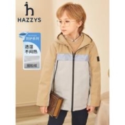 HAZZYS 哈吉斯 男童保暖摇粒绒厚风衣