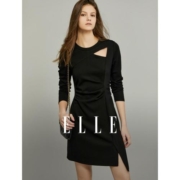 补贴购：ELLE 她 不规则切割设计连衣裙女