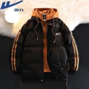 WARRIOR 回力 秋冬季新款保暖外套棉服男休闲宽松户外加厚连帽防风防寒棉袄