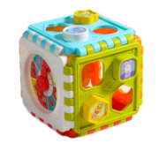 麦宝创玩六面体玩具1-3周岁积木儿童宝宝六面盒男女孩形状配对 6面体积木百宝箱