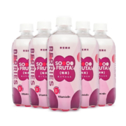 鲜汽十族 莓果味果汁汽水 瓶装碳酸饮料0脂450ml