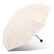 天堂 雨伞黑胶防晒防紫外线太阳伞遮阳晴雨伞男女 米黄