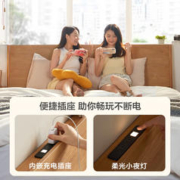 LINSY 林氏家居 北欧原木风大床实木脚1.5米现代简约悬浮双人床林氏木业