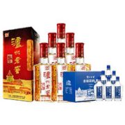 泸州老窖 六年窖头曲500ml*6整箱+会唱歌的小酒150ml*6礼盒白酒