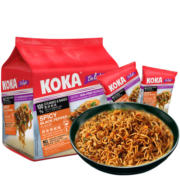 新加坡进口koka鸡汤味黑椒快熟拉面快熟面素食方便面速食泡面袋装