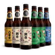 Carlsberg 嘉士伯 京A系列 比利时风格精酿小麦啤酒330mL*6瓶 赠冰川杯2个