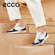 爱步（ECCO）【明星同款】运动鞋男 男鞋秋冬新款防滑休闲鞋子 复古跑鞋524914 午夜蓝/白色52491460397 41