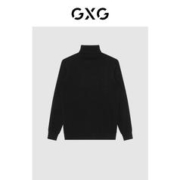 GXG 奥莱 冬季新品商场同款自游系列黑色高领毛衫