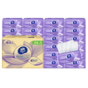 Vinda 维达 抽纸棉韧 3层90抽24包（195mm*133mm）*4件