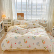 MUJI 無印良品 典雅花卉系列花型四件套 若蝶 1.2m床三件套（被套150*200cm）