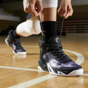 QIAODAN 乔丹 男士篮球鞋透气球鞋减震运动男战靴 XM3570137 黑色/银色 41
