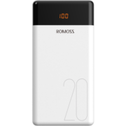 罗马仕（ROMOSS） LT20充电宝20000毫安时移动电源智能数显大容量适用于华为苹果小米手机 【2万毫安时】精致白