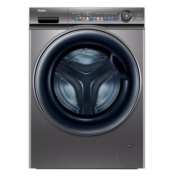海尔（Haier）精华洗系列10KG滚筒洗烘一体 变频 超薄机身 玉墨银 EG100HPLUSSL6U1