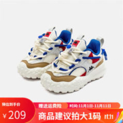 Kappa 卡帕 Kids卡帕儿童运动鞋男女童2023秋季舒适透气低帮运动鞋网面鞋 宝蓝 27码