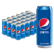 京东百亿补贴:百事可乐 Pepsi 汽水 碳酸饮料 细长罐330ml*24听