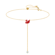 施华洛世奇（SWAROVSKI）【品牌官方直售】 施华洛世奇 LIFELONG BOW 项链女 浪漫妩媚 红色天鹅项链5527408