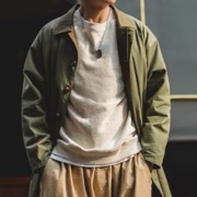 MADEN 马登 男士中长款风衣 TLW2107116 军绿色 M