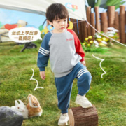 嘟嘟家 男童套装秋季网红儿童运动服秋装时髦宝宝衣服童装潮