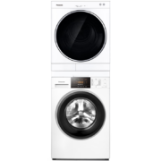 PLUS会员：Panasonic 松下 洗烘套装 白月光mini 8kg全自动滚筒洗衣机+6kg日式烘干机小型家用 100%除螨 3GQE2+6011P