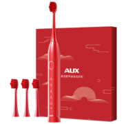 奥克斯（AUX）【全国七仓发货当次日达】电动牙刷成人声波震动细软毛柔和亮白学生情侣礼盒装送父母教师节礼物 【甄选定制  心意礼盒套装】宝石红 共配4支刷头