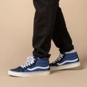 VANS 范斯 官方 SK8-Mid中帮海军蓝个性减龄男鞋女鞋板鞋