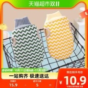 搓澡巾2个洗澡搓澡手套浴擦强力搓泥神器双面不疼搓背搓灰沐浴