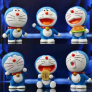 哆啦a梦 创意摆件蓝胖子叮当猫玩具 一套6个