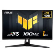 华硕TUF电竞小金刚 27英寸电竞显示器 电脑显示器 2K显示器Fast IPS HDR 游戏显示屏 VG27AQ3A【小金刚PLUS】HDR10无升降