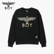 BOY LONDON 潮牌圆领卫衣情侣款圆领街头黑金套头衫N03909 黑色 XS