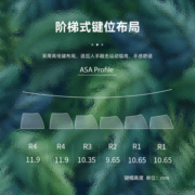 AKKO ASA高度键帽布丁键帽机械键盘键帽大全套108键通用小清新