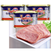 梅林（MALING）午餐肉罐头 户外方便食品方便面火锅宵夜家庭年货储备火腿 午餐肉198g*3罐