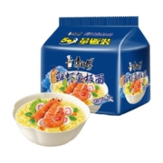 康师傅方便面经典袋鲜虾鱼板面85g*5袋泡面速食面即食面