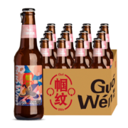 帼纹 仙鹤七品文官白桃果味精酿啤酒 300ml*12瓶 整箱装