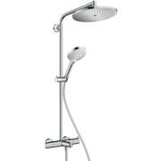 汉斯格雅（Hansgrohe） 恒温花洒280圆型超大顶喷三出水龙头淋浴管花洒套装 26175007