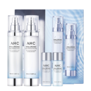 AHC透明质酸神仙水乳礼盒套装 水130ml+乳130ml保湿滋润 进口超市