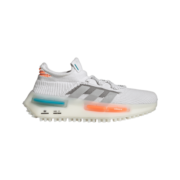 adidas阿迪达斯官方三叶草NMD_S1男女经典boost休闲跑步鞋FZ5707 白/银灰/橘红 37(230mm)