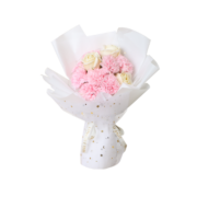 盛世泰堡康乃馨永生花花束教师节礼物香皂花礼盒生日礼物送女友礼袋装