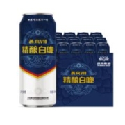 京东PLUS：燕京啤酒 V10白啤 10度精酿啤酒 500ml*12听 整箱装