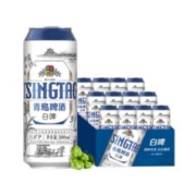 青岛啤酒白啤11度500ml*12听(2020版)*4件 赠苏打水+果啤48听 共96听
